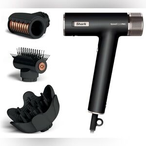 NIB Shark SpeedStyle Hair Dyer Bundle Set Black Rose Gold New